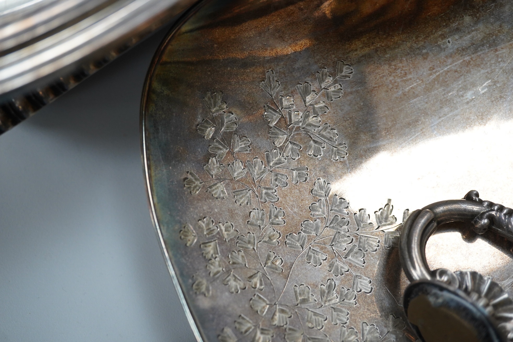 A group of assorted silver plated wares. Condition varies